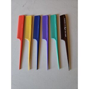 5 CRICKET Rat Tail Fine Tooth Teasing Combs UNBREAKABLE‎ DELRIN Vintage